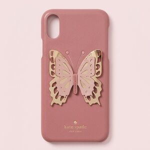 Kate Spade Mauve Golden Butterfly iPhone XR Case